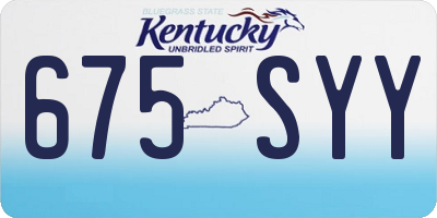 KY license plate 675SYY