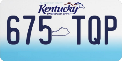 KY license plate 675TQP