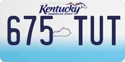 KY license plate 675TUT