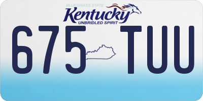 KY license plate 675TUU