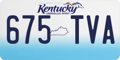 KY license plate 675TVA