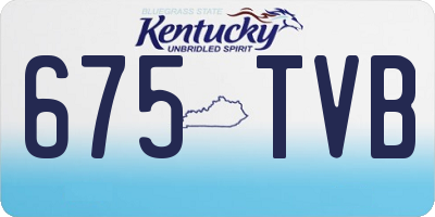 KY license plate 675TVB