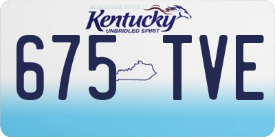 KY license plate 675TVE