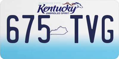 KY license plate 675TVG