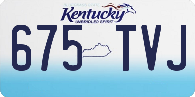 KY license plate 675TVJ