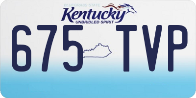 KY license plate 675TVP