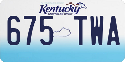 KY license plate 675TWA