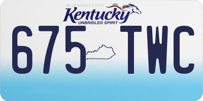 KY license plate 675TWC
