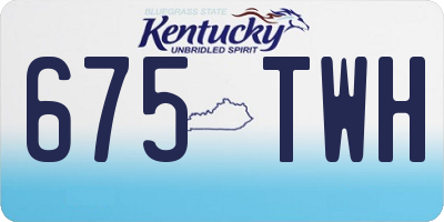 KY license plate 675TWH