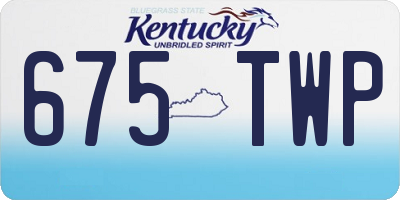 KY license plate 675TWP