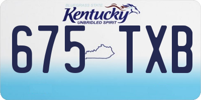 KY license plate 675TXB
