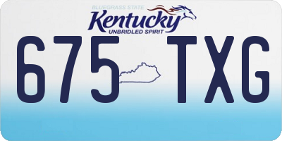 KY license plate 675TXG