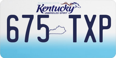 KY license plate 675TXP