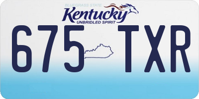 KY license plate 675TXR