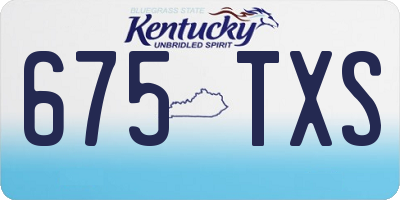 KY license plate 675TXS