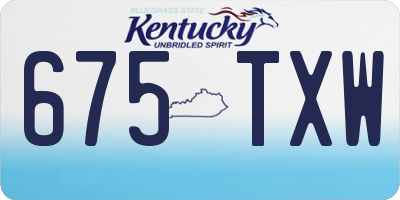 KY license plate 675TXW
