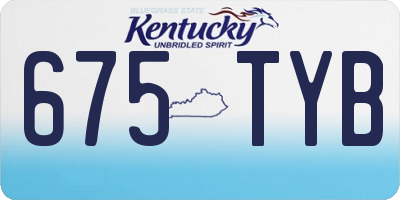 KY license plate 675TYB