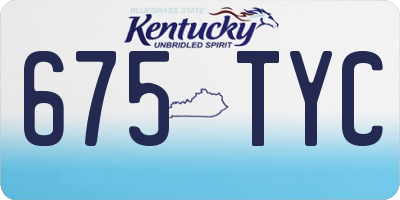 KY license plate 675TYC