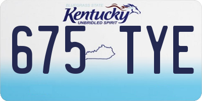 KY license plate 675TYE