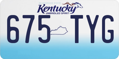 KY license plate 675TYG