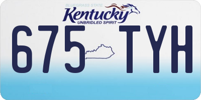 KY license plate 675TYH