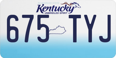 KY license plate 675TYJ