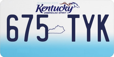 KY license plate 675TYK