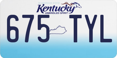 KY license plate 675TYL