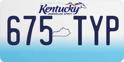 KY license plate 675TYP