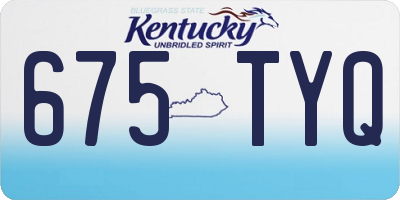 KY license plate 675TYQ
