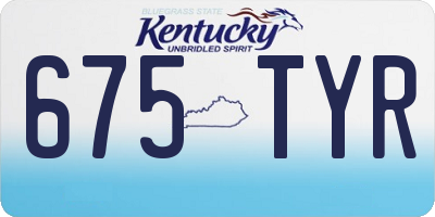 KY license plate 675TYR