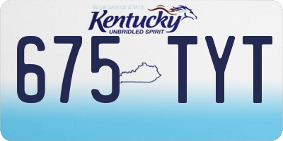 KY license plate 675TYT