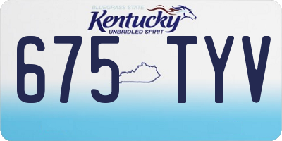 KY license plate 675TYV