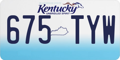 KY license plate 675TYW