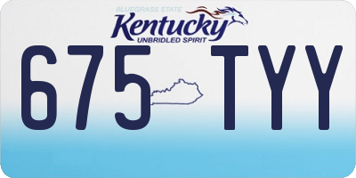 KY license plate 675TYY