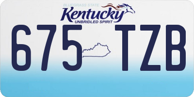 KY license plate 675TZB
