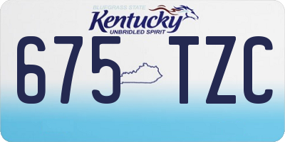 KY license plate 675TZC