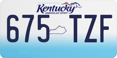 KY license plate 675TZF