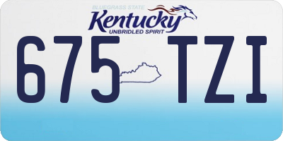 KY license plate 675TZI
