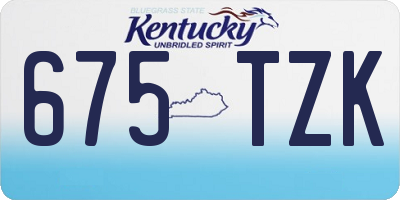 KY license plate 675TZK