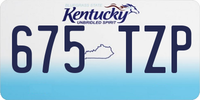 KY license plate 675TZP