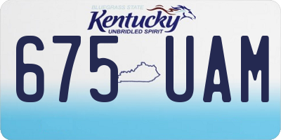 KY license plate 675UAM