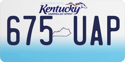 KY license plate 675UAP