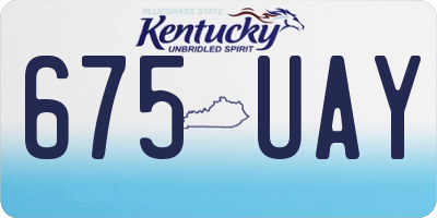 KY license plate 675UAY