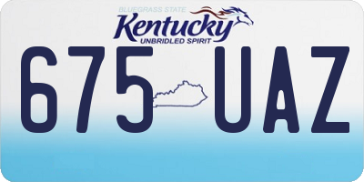 KY license plate 675UAZ