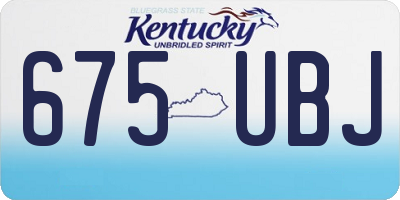 KY license plate 675UBJ
