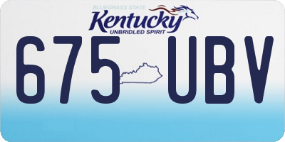 KY license plate 675UBV