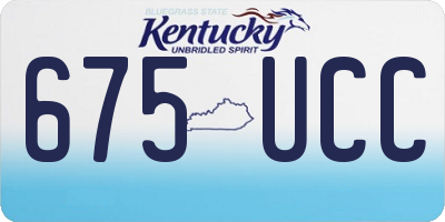KY license plate 675UCC