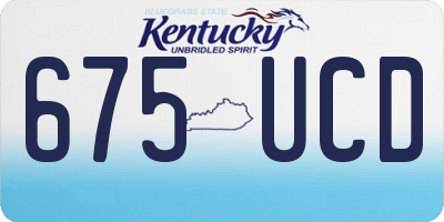 KY license plate 675UCD