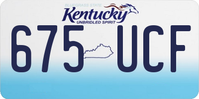 KY license plate 675UCF